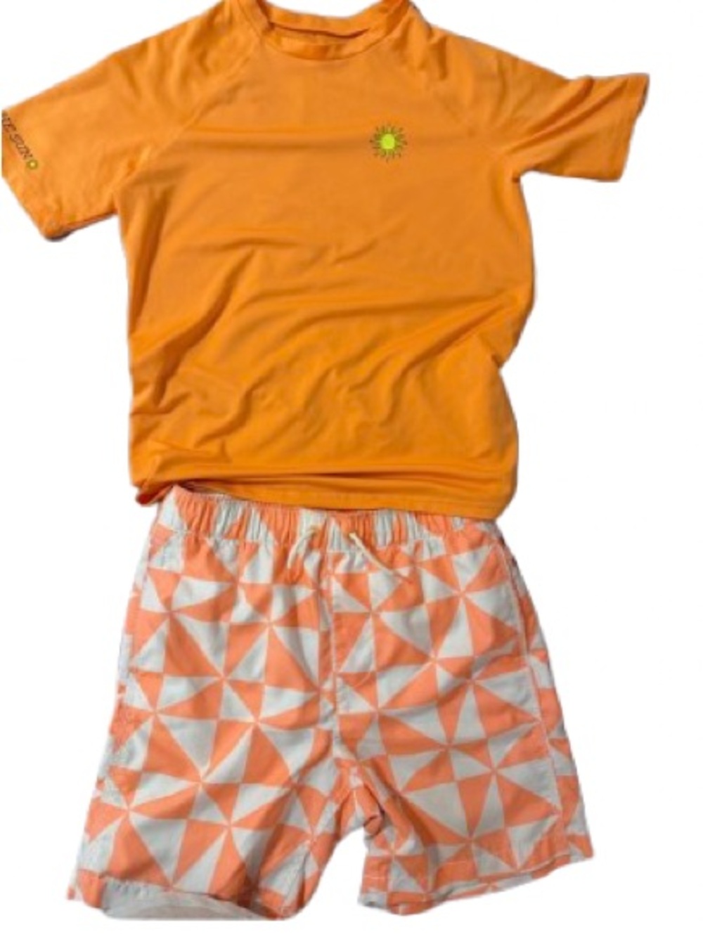 Art Class Orange Rash Guard XL (14) &Gap Surf Geometric Trunks XXL (14/16)